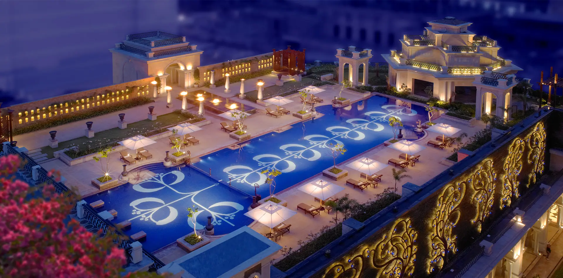 The Leela Palace Chennai exterior facade and sea view luxury hotel